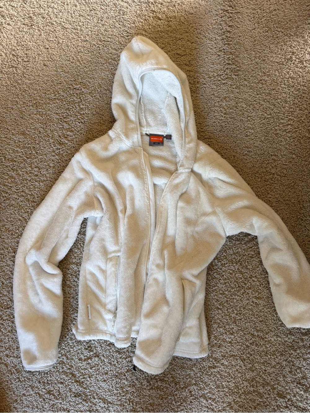 Merrell Plush White Hooded Kids Jacket